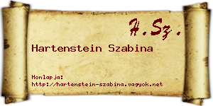 Hartenstein Szabina névjegykártya