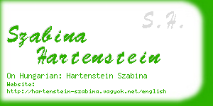 szabina hartenstein business card